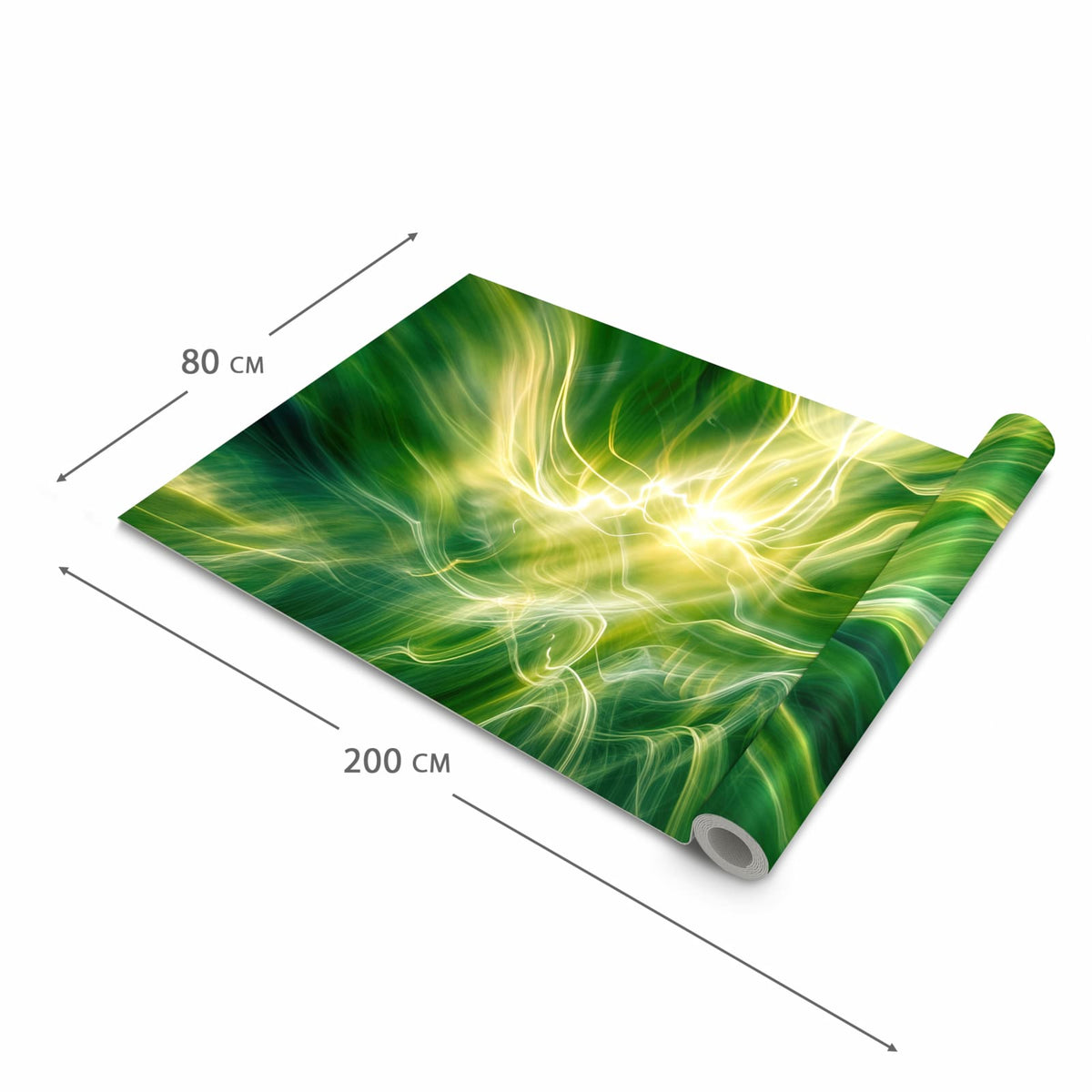 Zeitsparender Küchenteppich mit Motiv Leuchtendes Glühen in der Grösse 60x90 cm