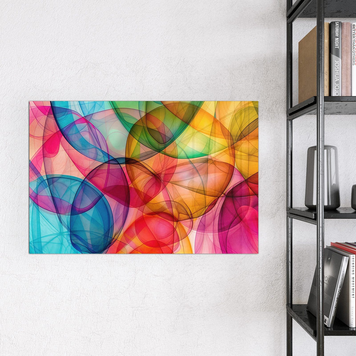 Magnettafel - Durchscheinende Formen – Transluzente Formen in Regenbogenfarben