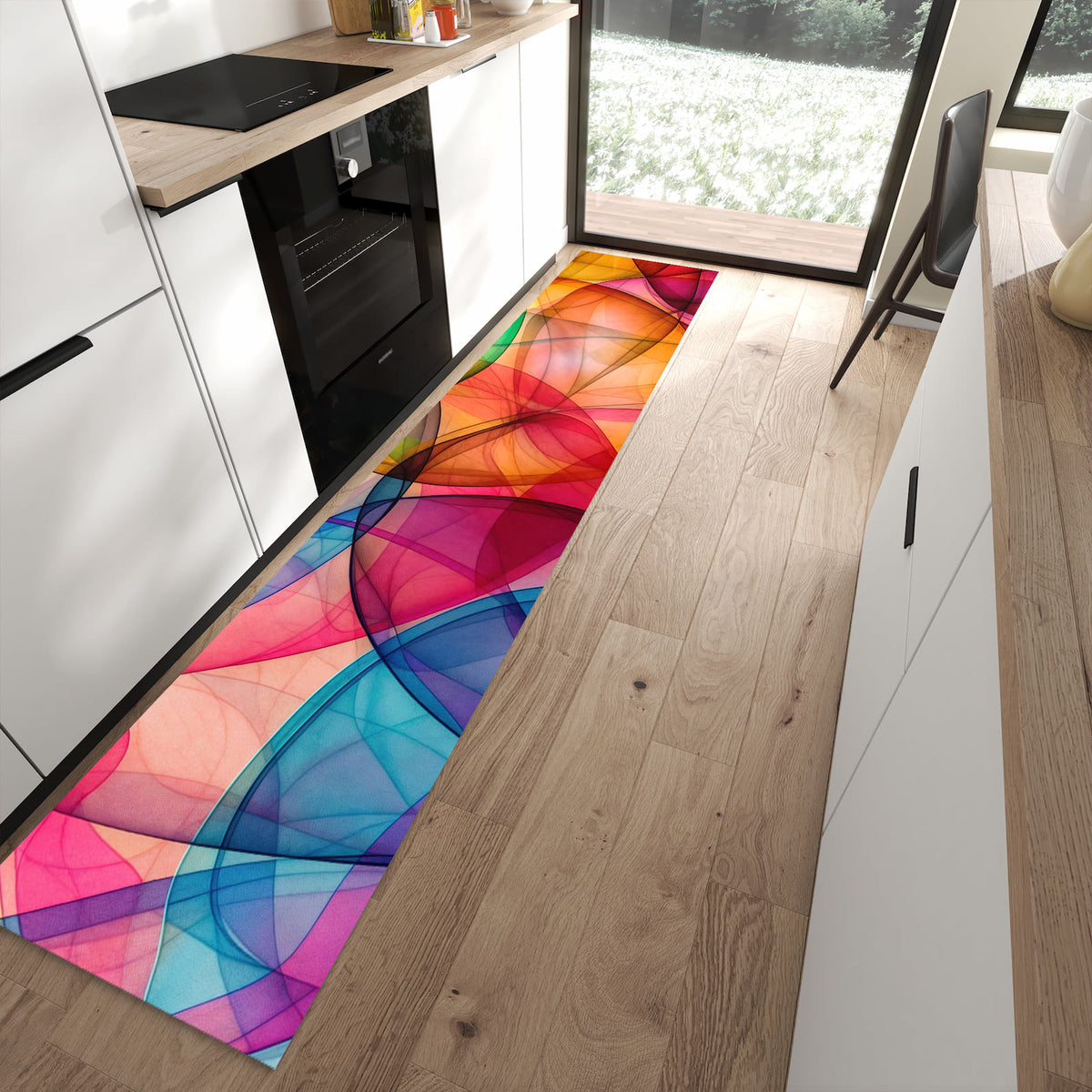 13 Größen – von 60 × 90 bis 80 × 300 cm – Küchenläufer - Durchscheinende Formen