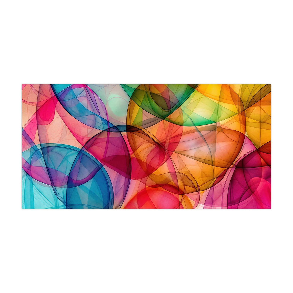 Küchenrückwand aus Glas Durchscheinende Formen im Hochformat, Motiv bildfüllend von vorn