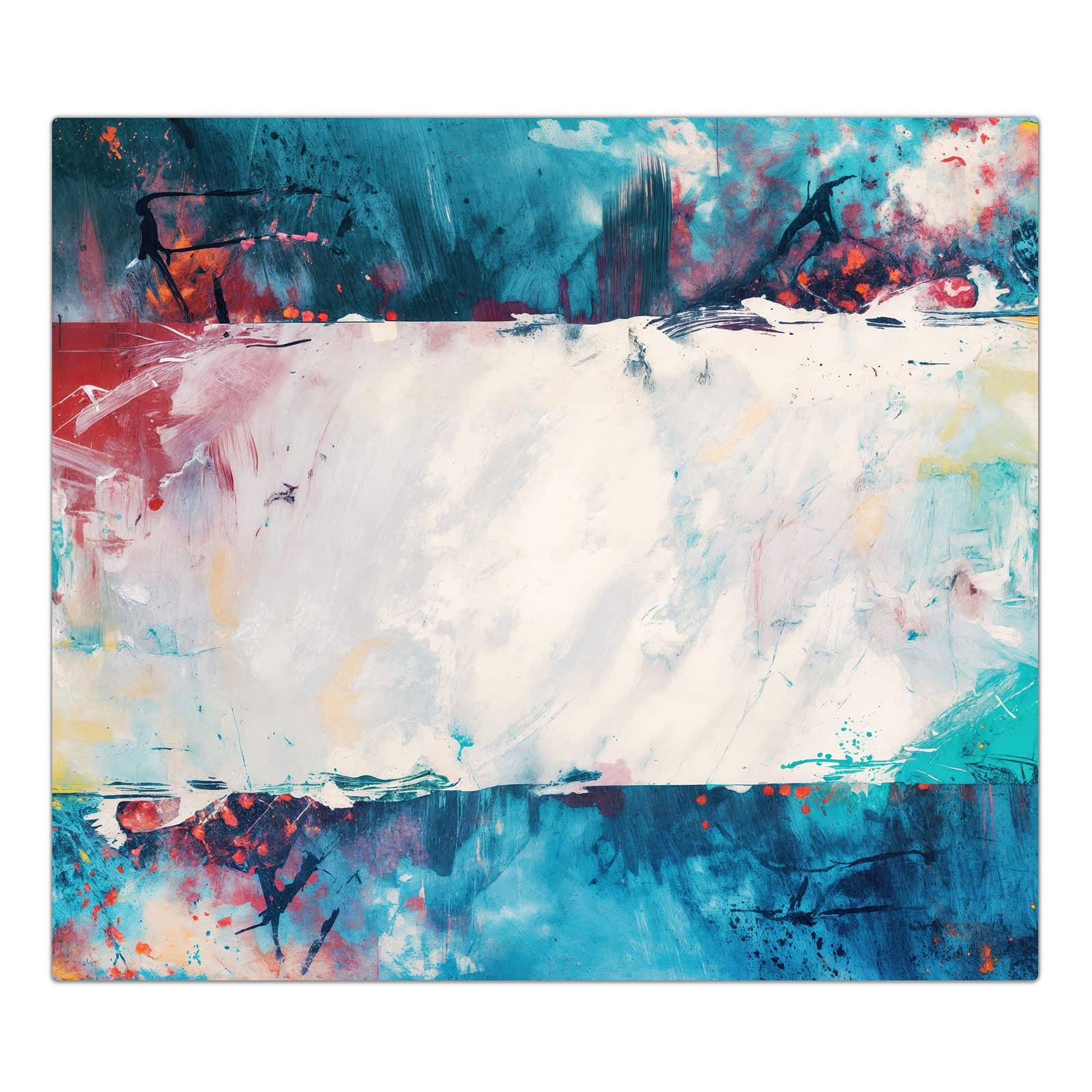 1-teilige Glasplatte für Herd mit Abstrakte Kunst Form-Motiv in der Frontansicht #grösse_1-Teilig (60x52cm)