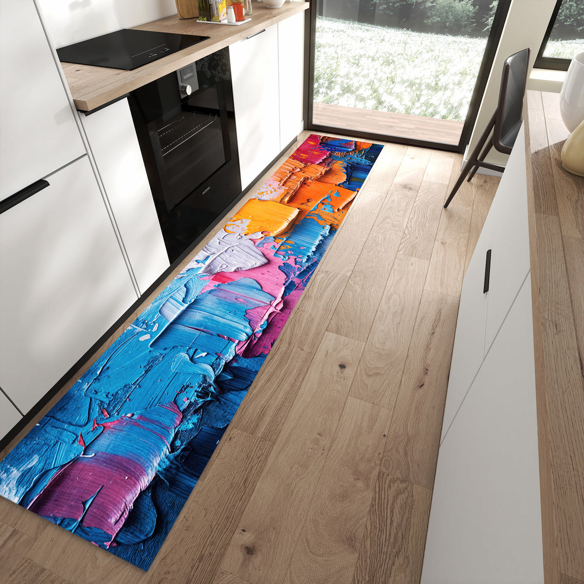 13 Größen – von 60 × 90 bis 80 × 300 cm – Küchenläufer - Dicke Farbschichten