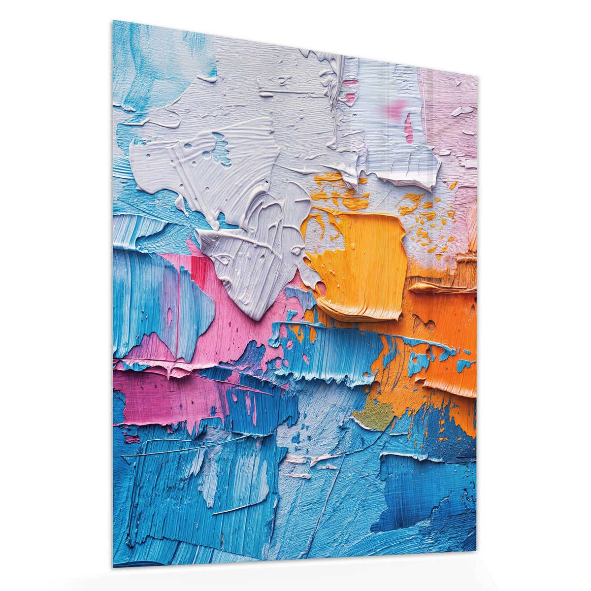 Echtglas, 4 mm – kein Acryl, keine Folie – Wandbild - Dicke Farbschichten - Hochformat