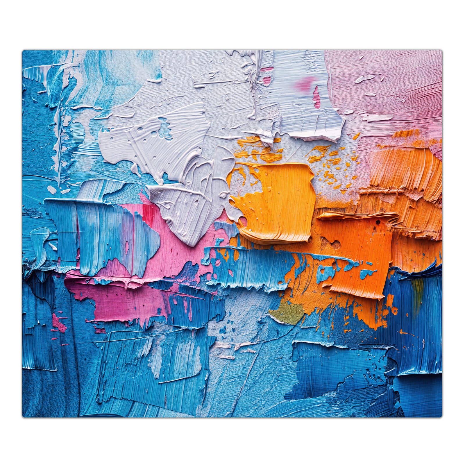 1-teilige Herdabdeckplatten für Ceranfeld mit Farbstruktur Artwork-Motiv in der Frontansicht #grösse_1-Teilig (60x52cm)
