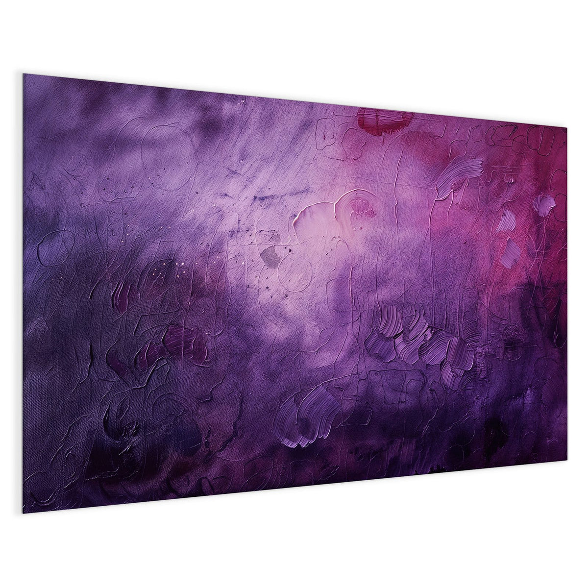 4 mm Glas statt lackiertem Blech – Magnettafel - Violetter Farbnebel