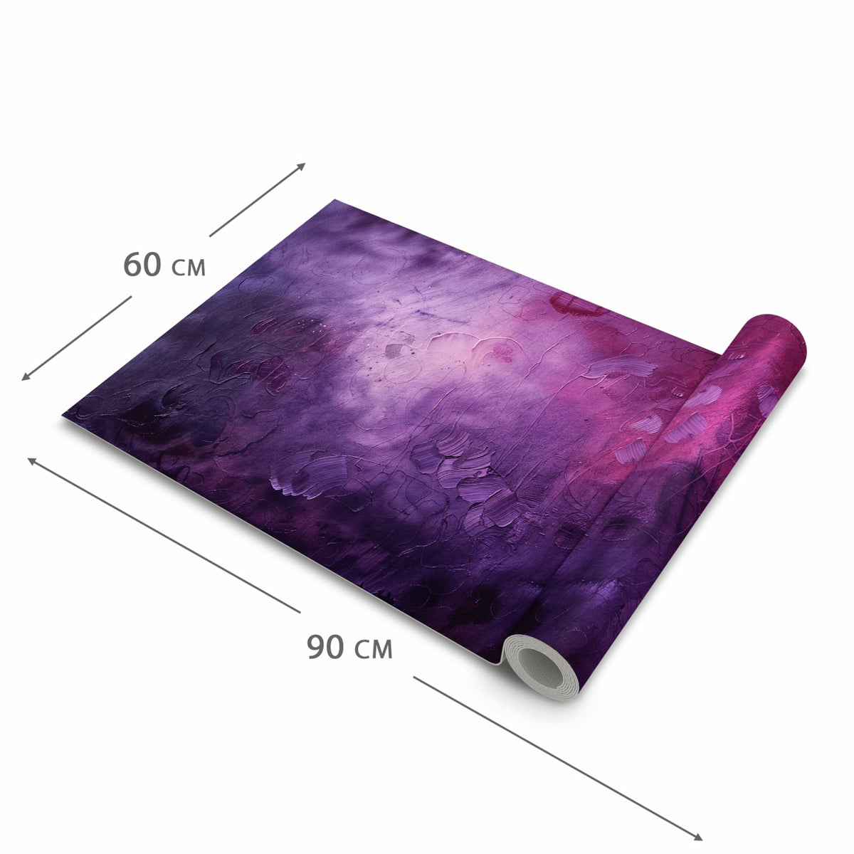 UV-beständiger Läufer für die Küche mit Motiv Textur Mischung Lila in der Grösse 60x270 cm
