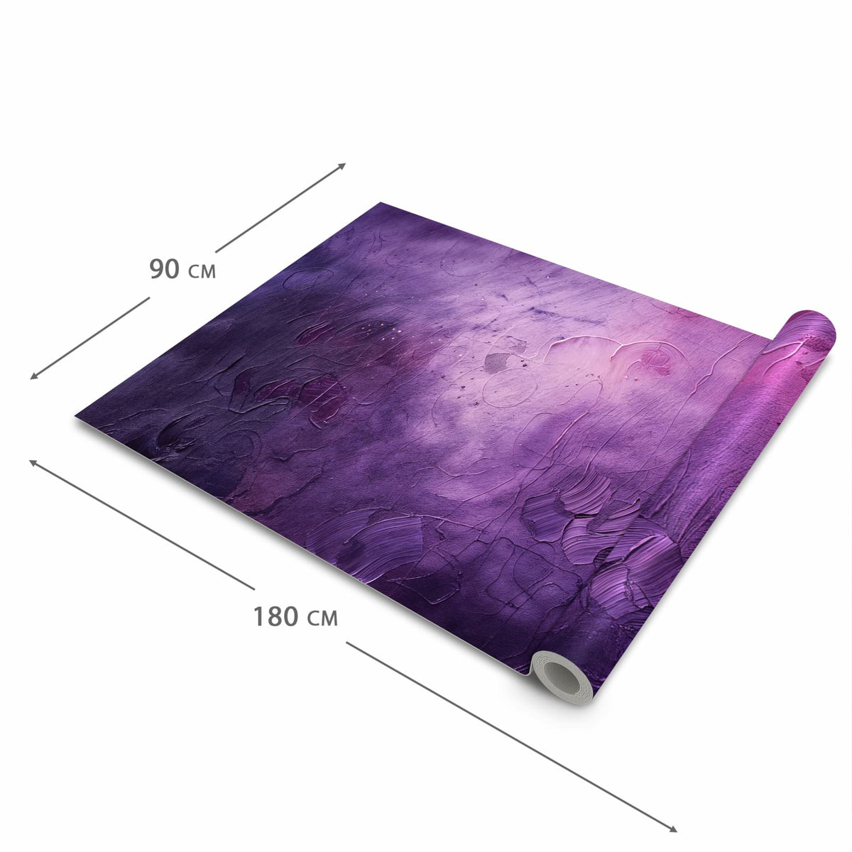 Geruchsneutraler waschbarer Teppich Küche mit Motiv Textur Mischung Lila in der Grösse 60x270 cm