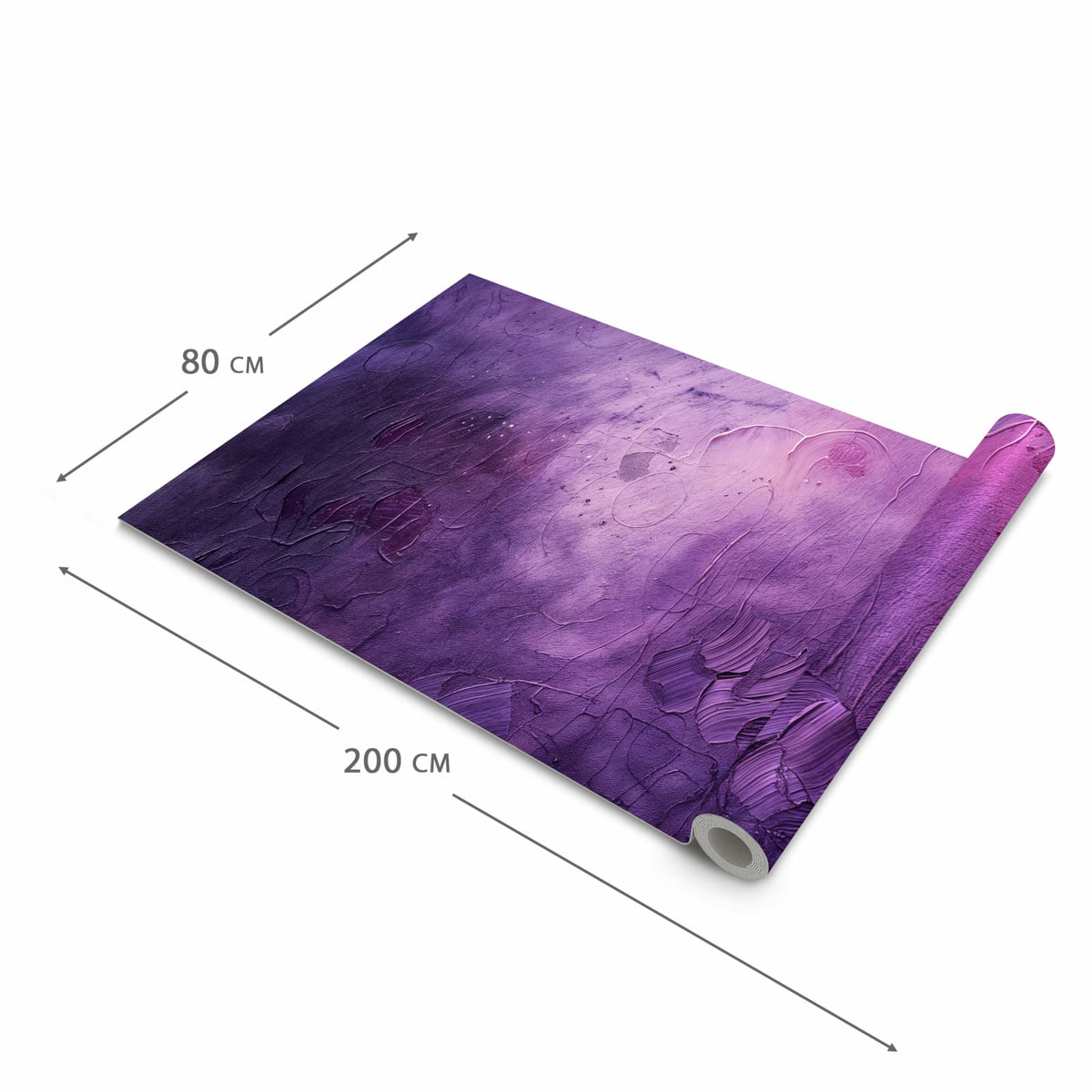 Komfortabler Läufer Küche mit Motiv Textur Mischung Lila in der Grösse 60x270 cm