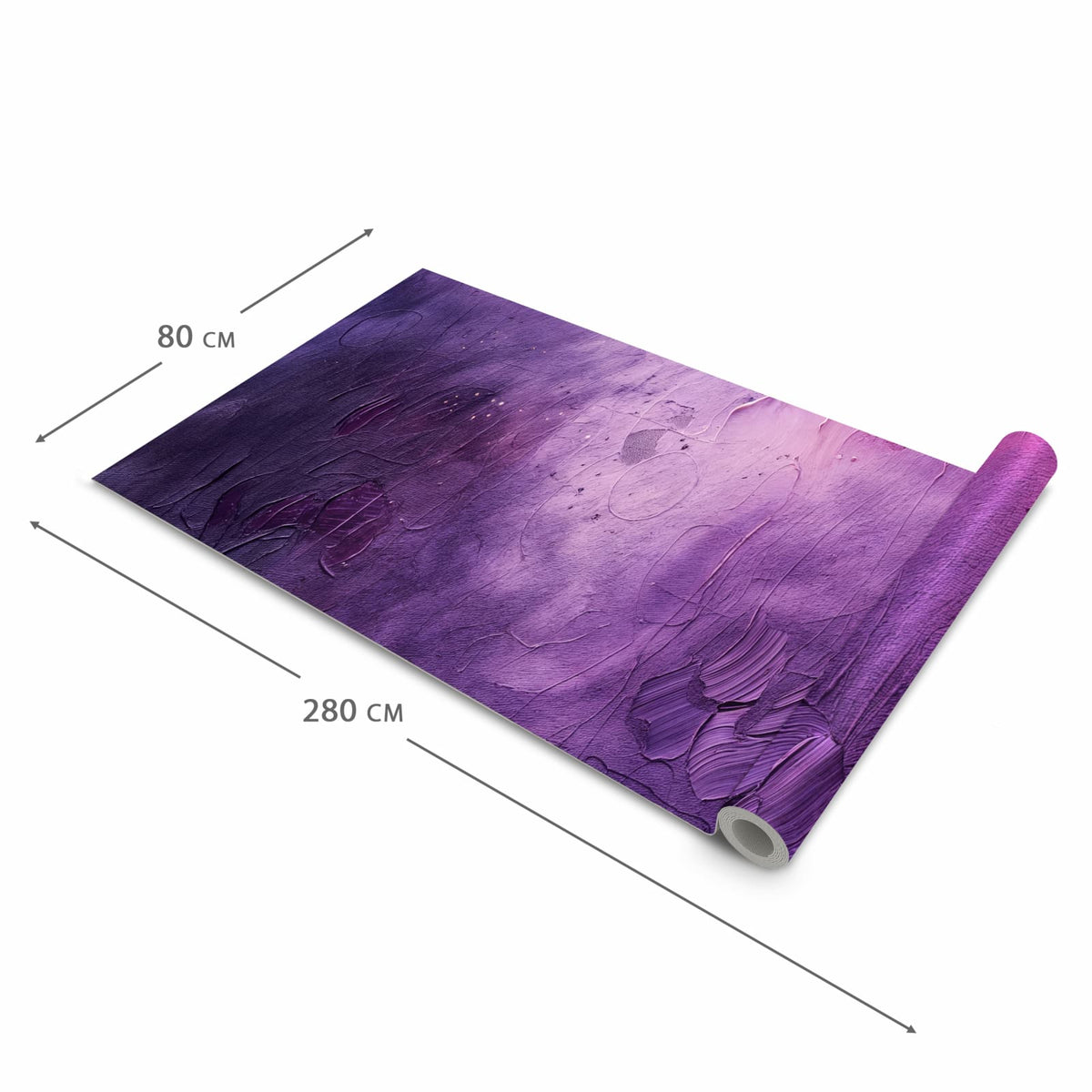 Fleckenresistenter Küchenläufer mit Motiv Textur Mischung Lila in der Grösse 60x270 cm