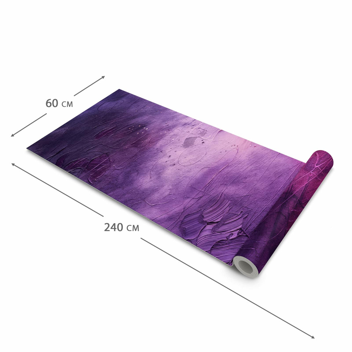 Zeitsparender Küchenteppich mit Motiv Textur Mischung Lila in der Grösse 60x270 cm