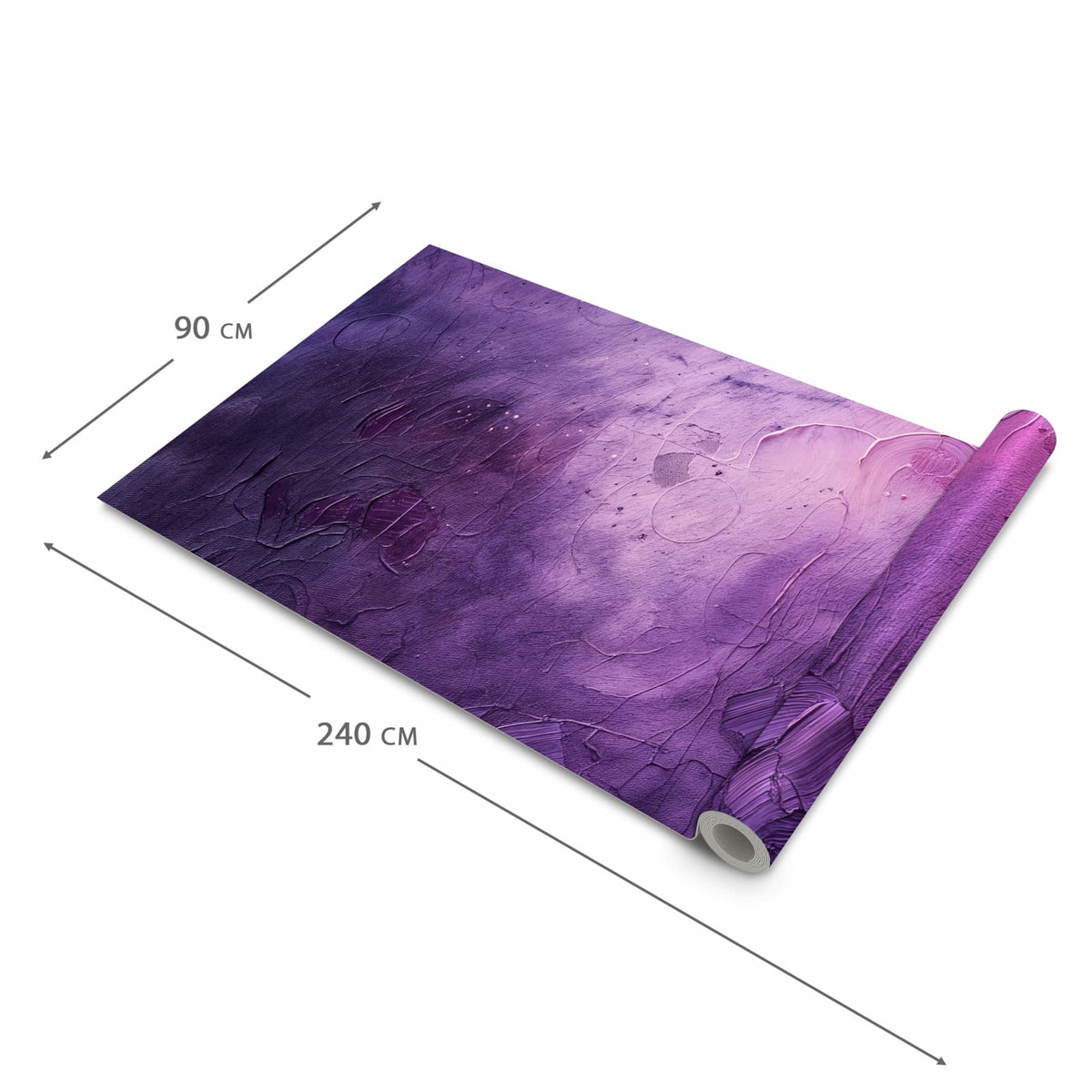 Langlebiger Küchenläufer mit Motiv Textur Mischung Lila in der Grösse 60x270 cm