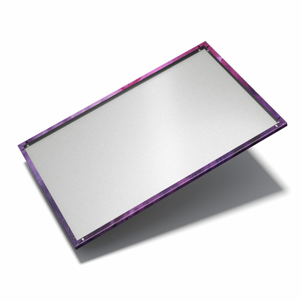 Nur 7 mm – liegt eng an der Wand – Metall Magnettafel - Violetter Farbnebel