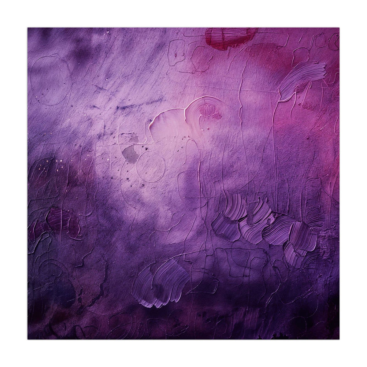 Küchenrückwand aus Glas Violetter Farbnebel im quadratischen Format, Motiv bildfüllend von vorn