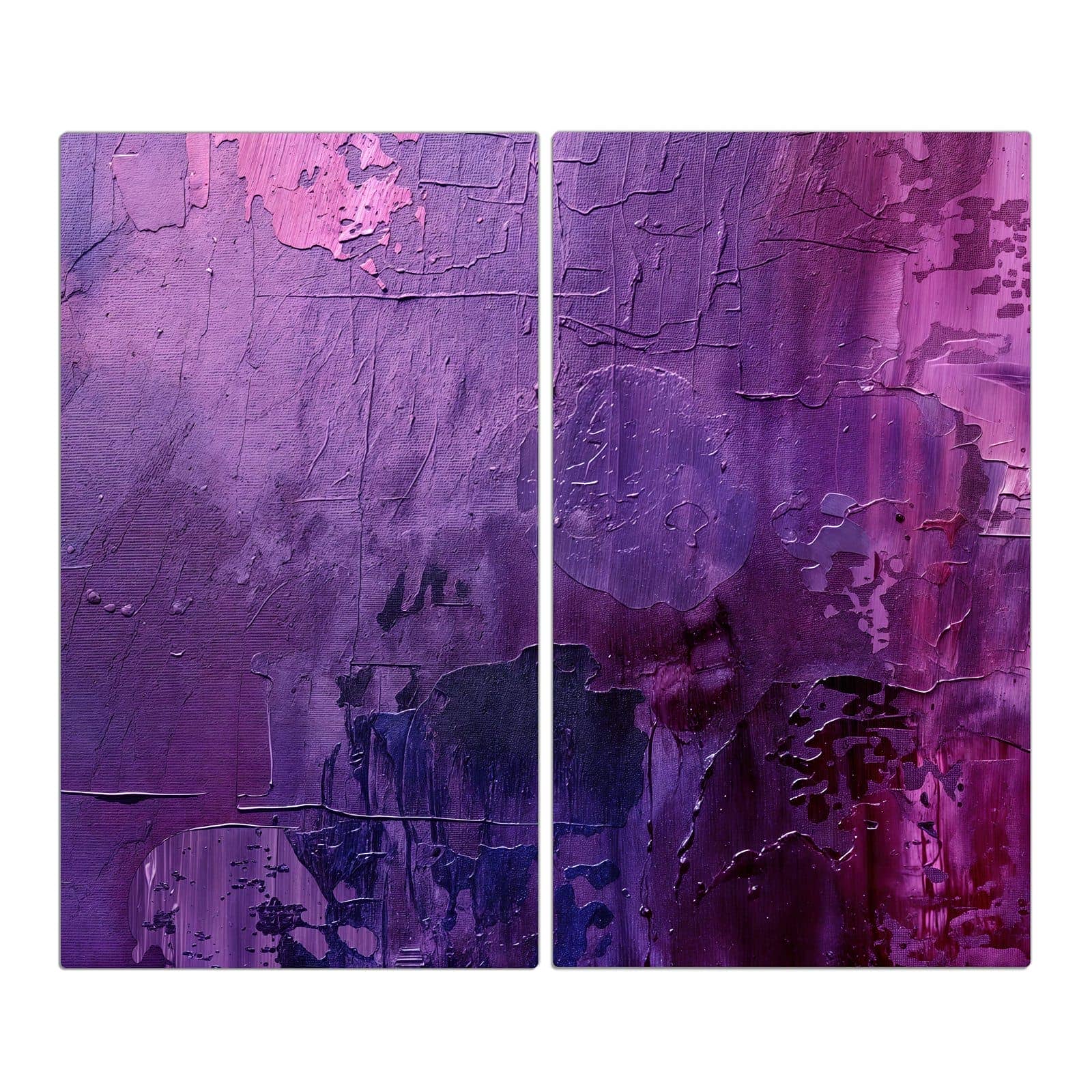 2-teilige Glasplatte für Herd mit Abstrakte Textur Kunst-Motiv in der Frontansicht