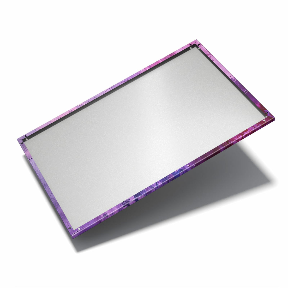 Nur 7 mm – liegt eng an der Wand – Metall Magnettafel - Violette Farbschichten