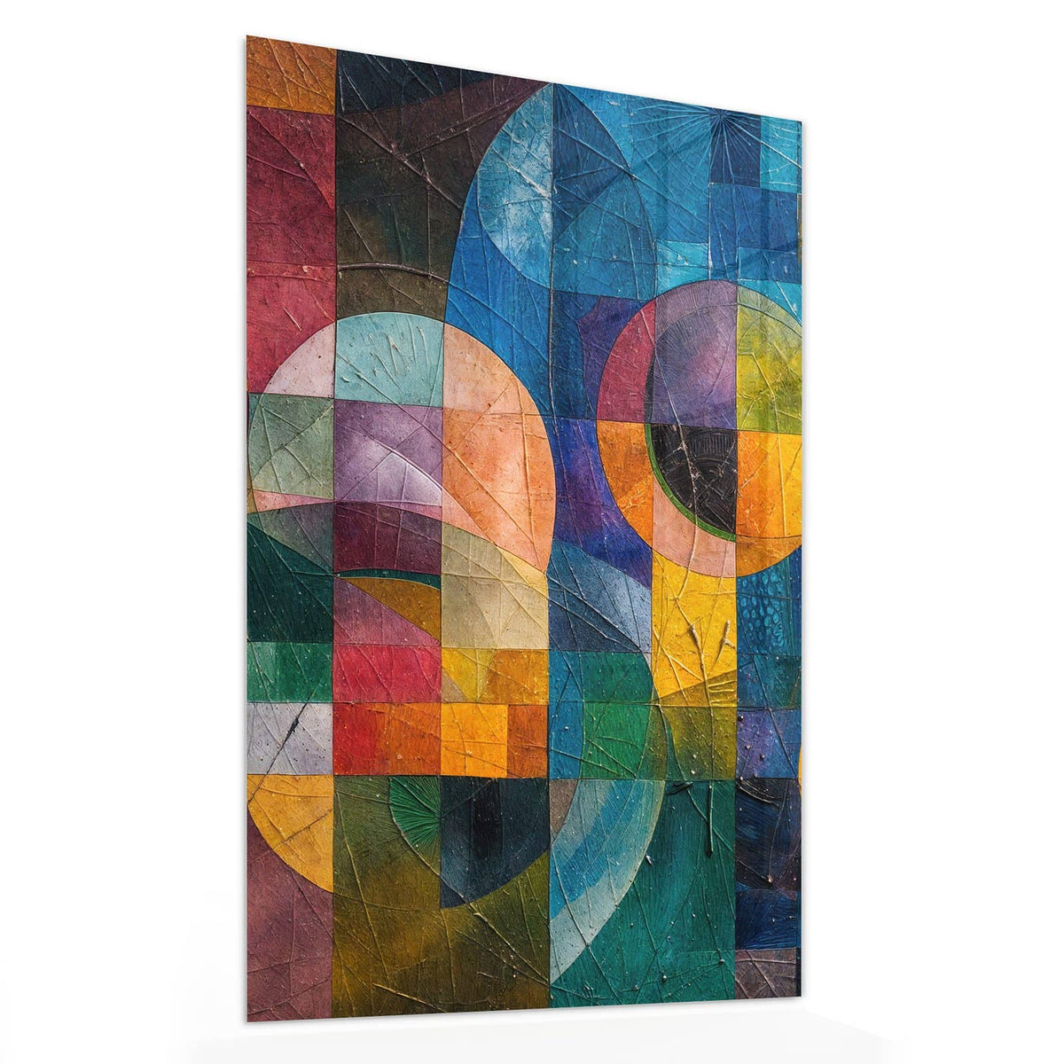 11 Größen – von 30 × 60 bis 60 × 150 cm – Wandbild - Kreise und Quadrate - Hochformat