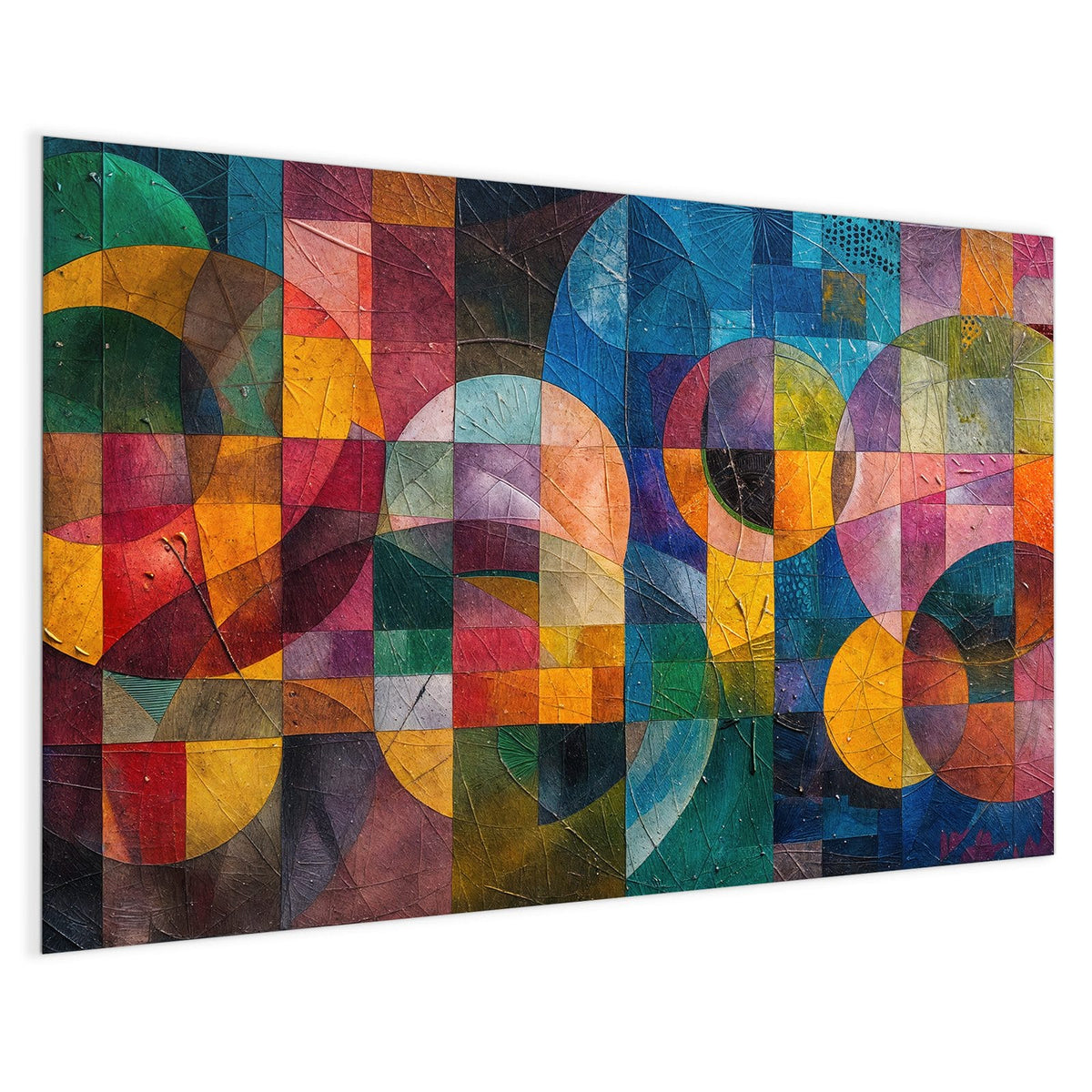 4 mm Glas statt lackiertem Blech – Magnettafel - Kreise und Quadrate