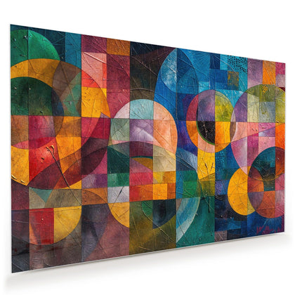 Wandbild mit dem Motiv Kreise und Quadrate