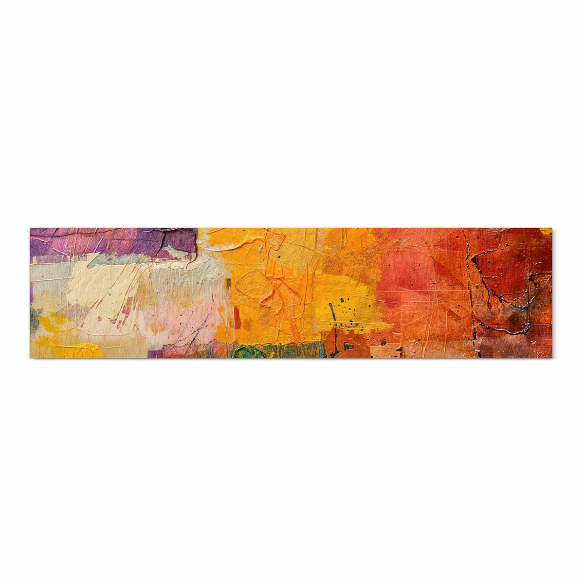 Küchenläufer Farbflächen in Gelb 60 × 240 cm, Motiv bildfüllend von oben