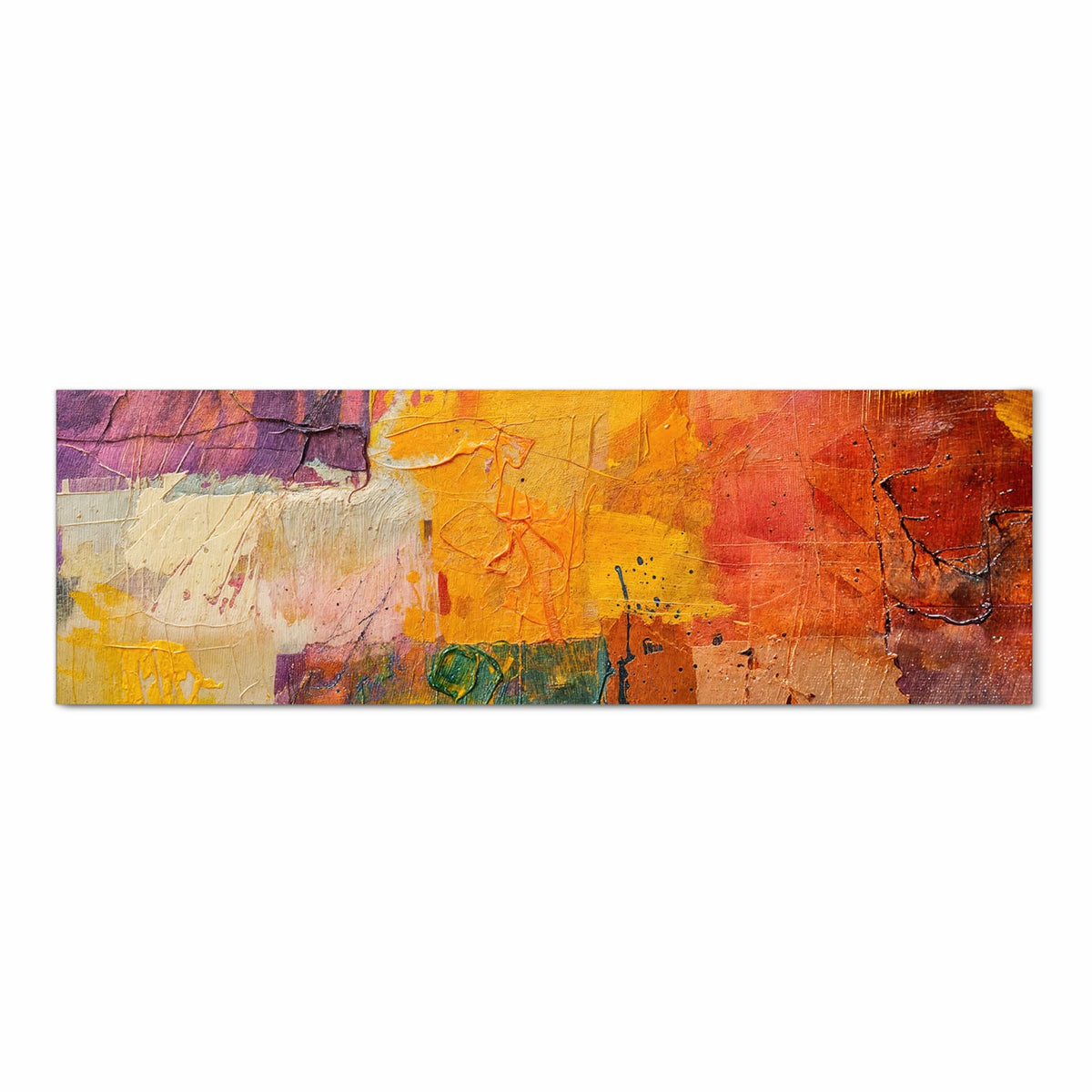 Küchenläufer Farbflächen in Gelb 80 × 250 cm, Motiv bildfüllend von oben