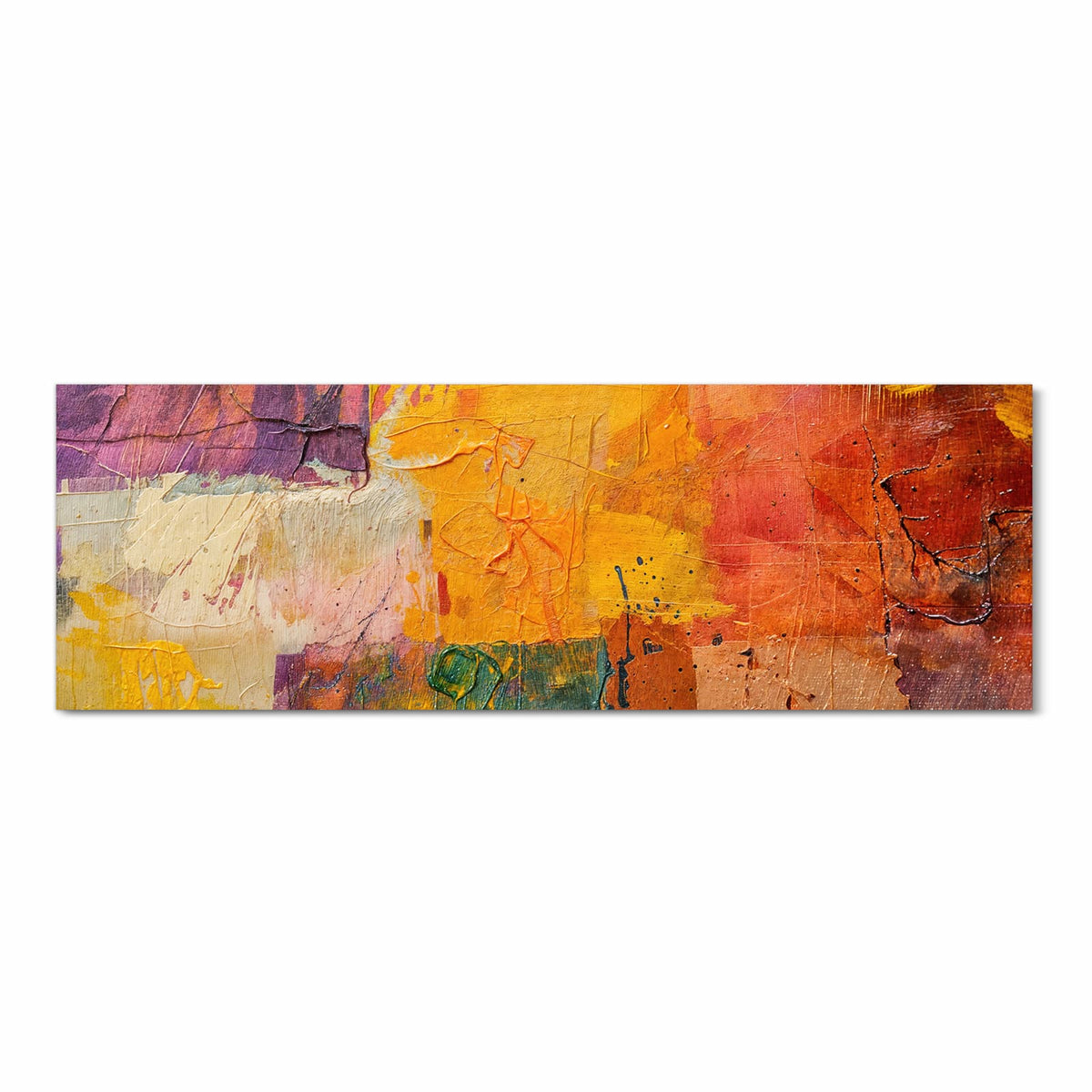 Küchenläufer Farbflächen in Gelb 60 × 180 cm, Motiv bildfüllend von oben
