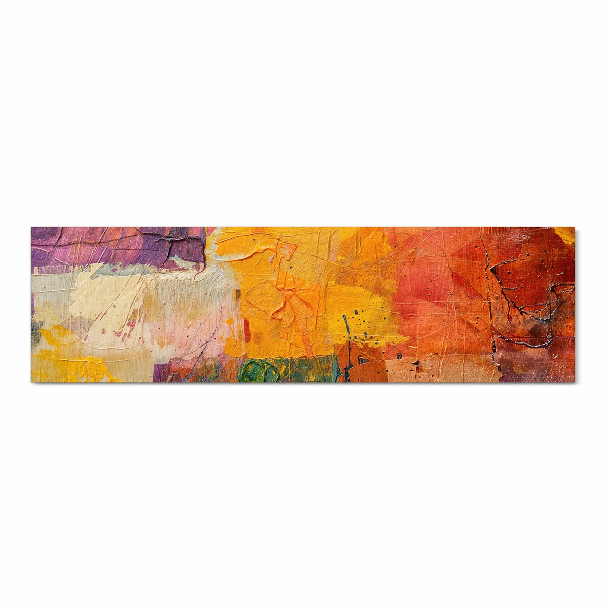 Küchenläufer Farbflächen in Gelb 80 × 280 cm, Motiv bildfüllend von oben