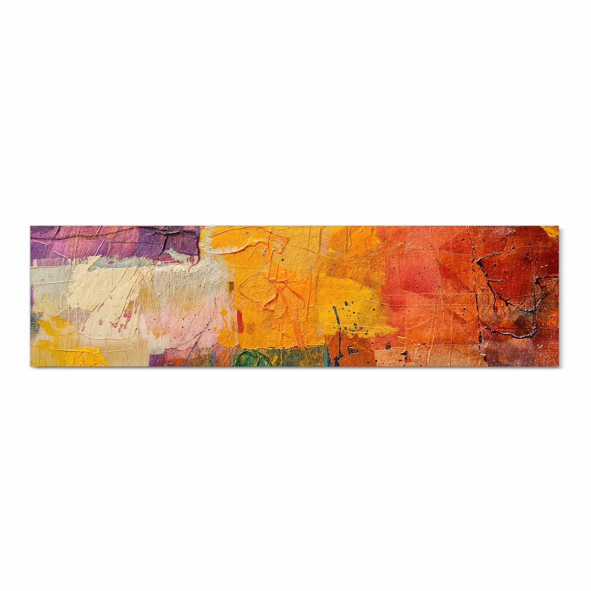 Küchenläufer Farbflächen in Gelb 80 × 300 cm, Motiv bildfüllend von oben