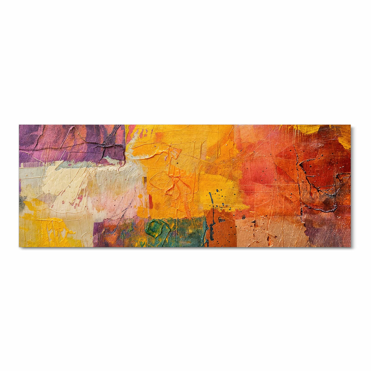 Küchenläufer Farbflächen in Gelb 90 × 240 cm, Motiv bildfüllend von oben