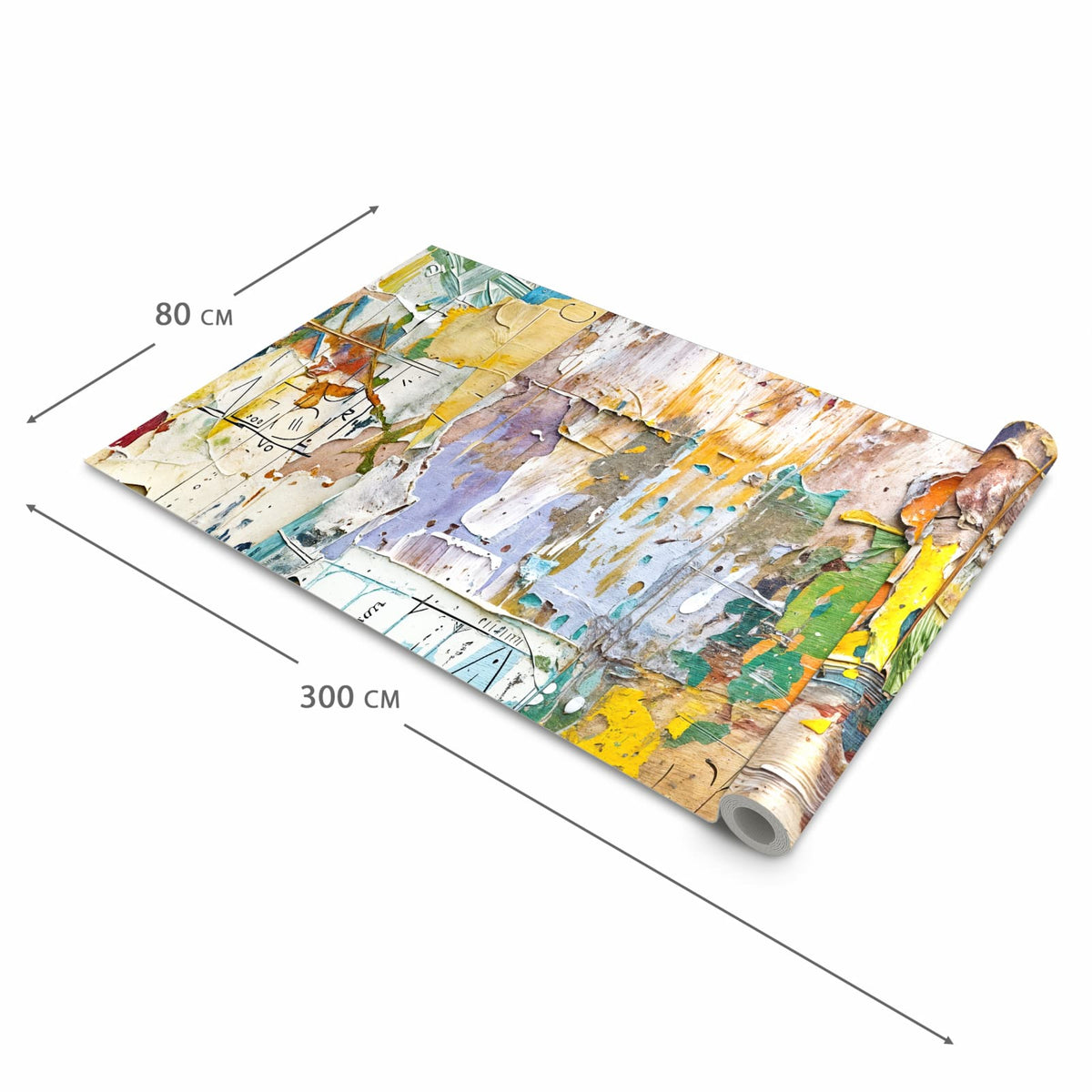 Pflegeleichter Küchenläufer mit Motiv Abstrakte Kunst in der Grösse 60x180 cm