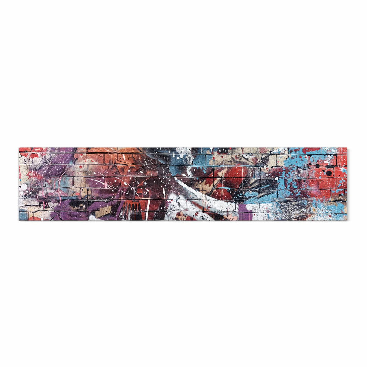 UV-beständiger Küchenteppich mit Motiv Graffiti- Mauer in Frontansicht