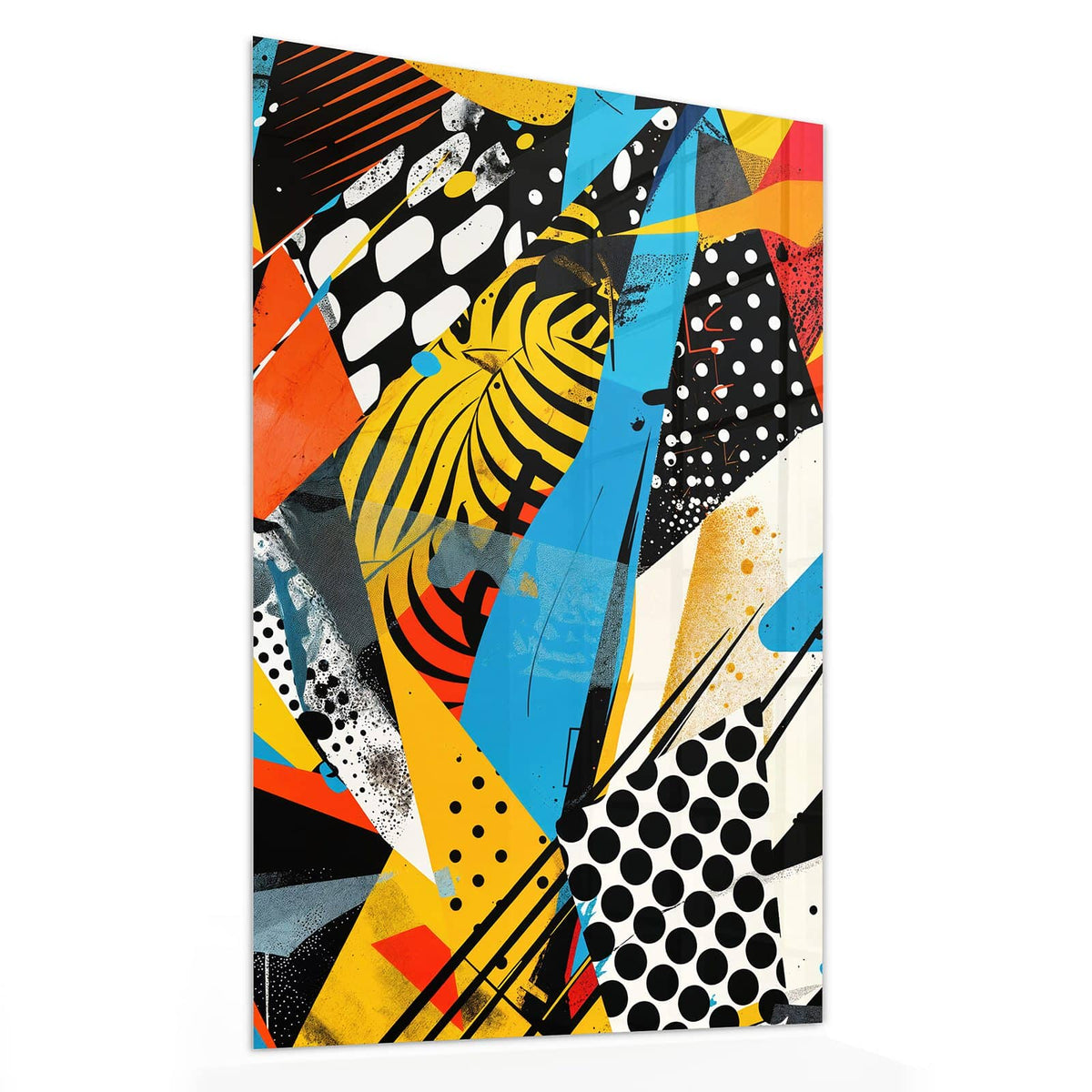 Aufhängung liegt bei – Motiv später wechselbar – Wandbild - Pop Art Collage - Hochformat