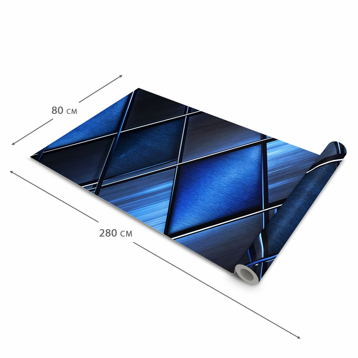 Bodenläufer mit Motiv Blaue Kacheln in der Grösse 60x150 cm für sichere Aufbewahrung