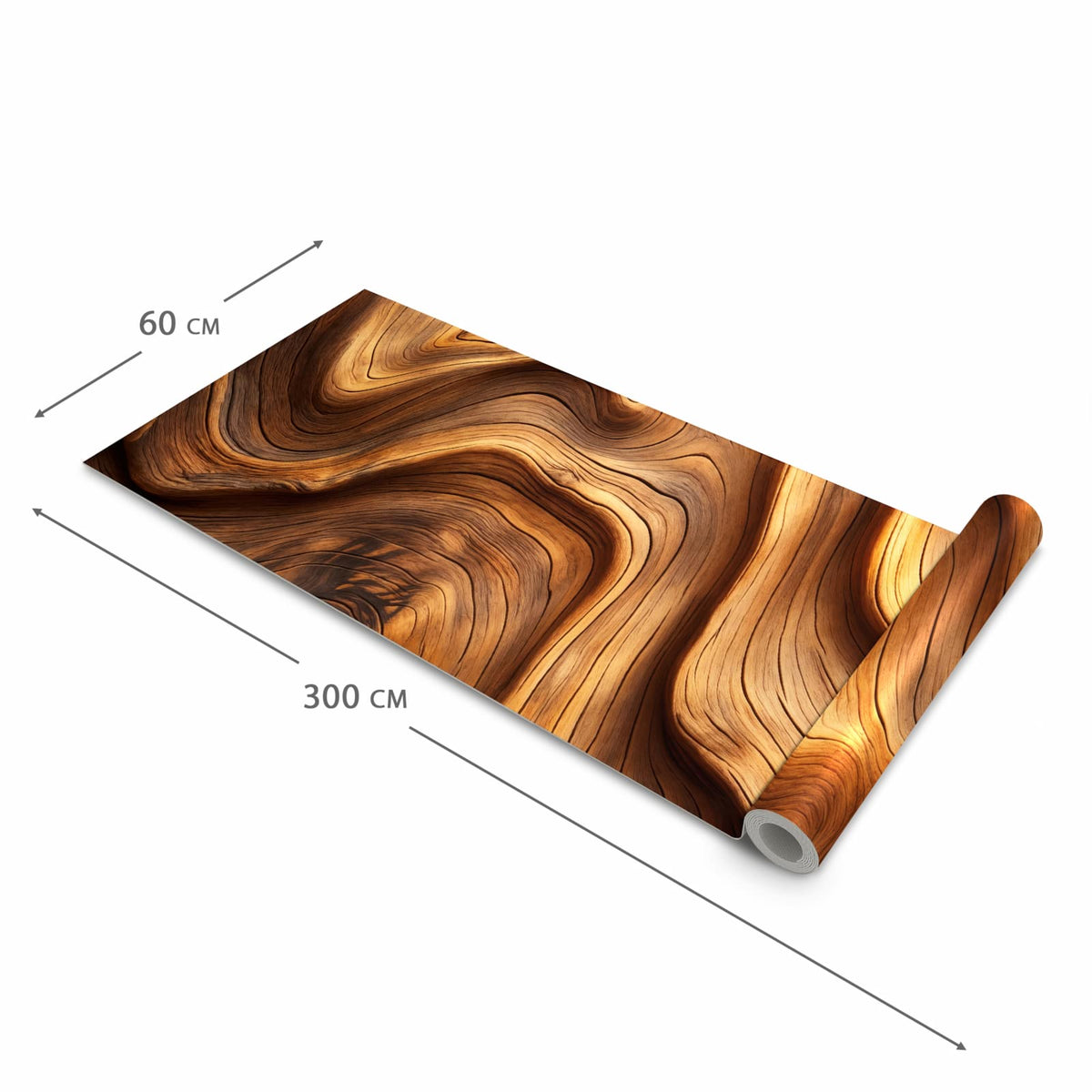 Farbbeständiger abwaschbarer Küchenläufer mit Motiv Holzstruktur in der Größe 60x120 cm