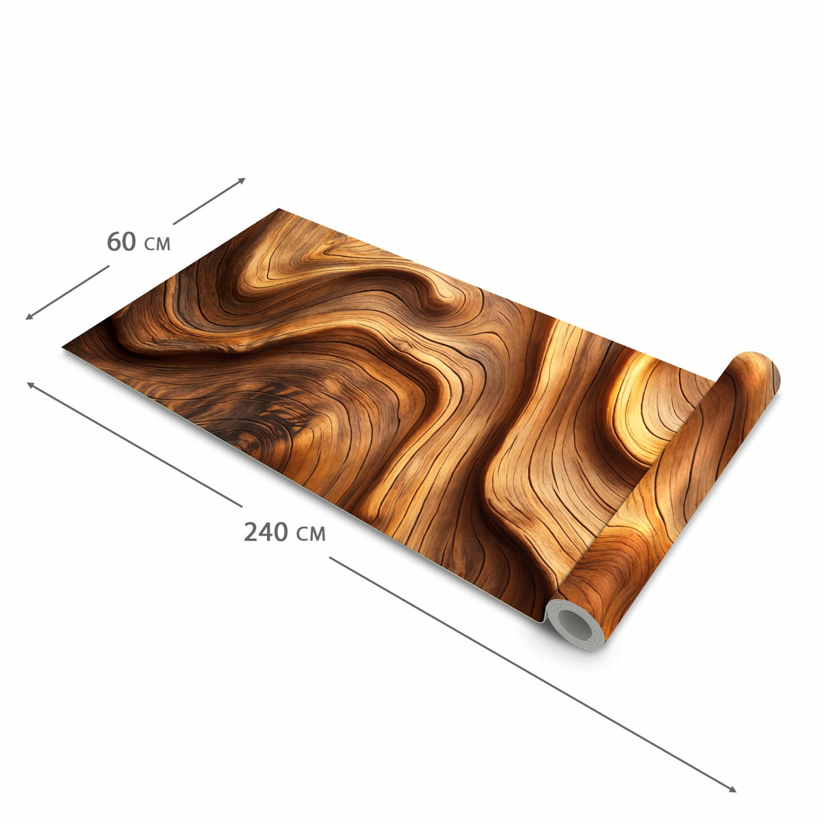 Waschbarer Küchenläufer mit Motiv Holzstruktur in der Grösse 60x120 cm für Ordnung
