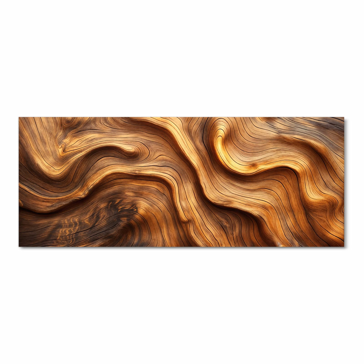Abwaschbarer Küchenläufer mit Motiv Holzstruktur in Frontansicht für Ordnung