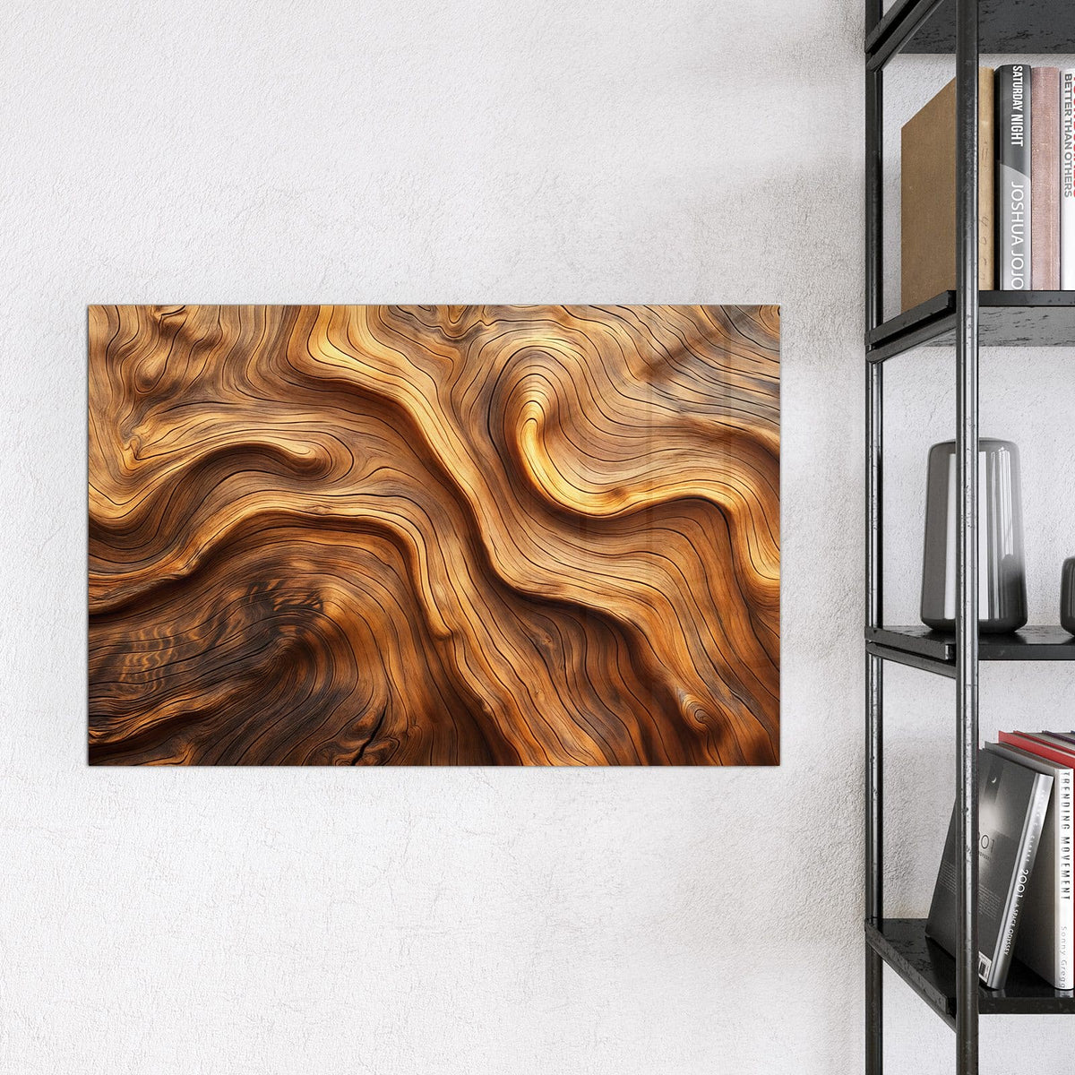 Magnettafel - Wellige Holzmaserung – Wellige Holzmaserung in Braun