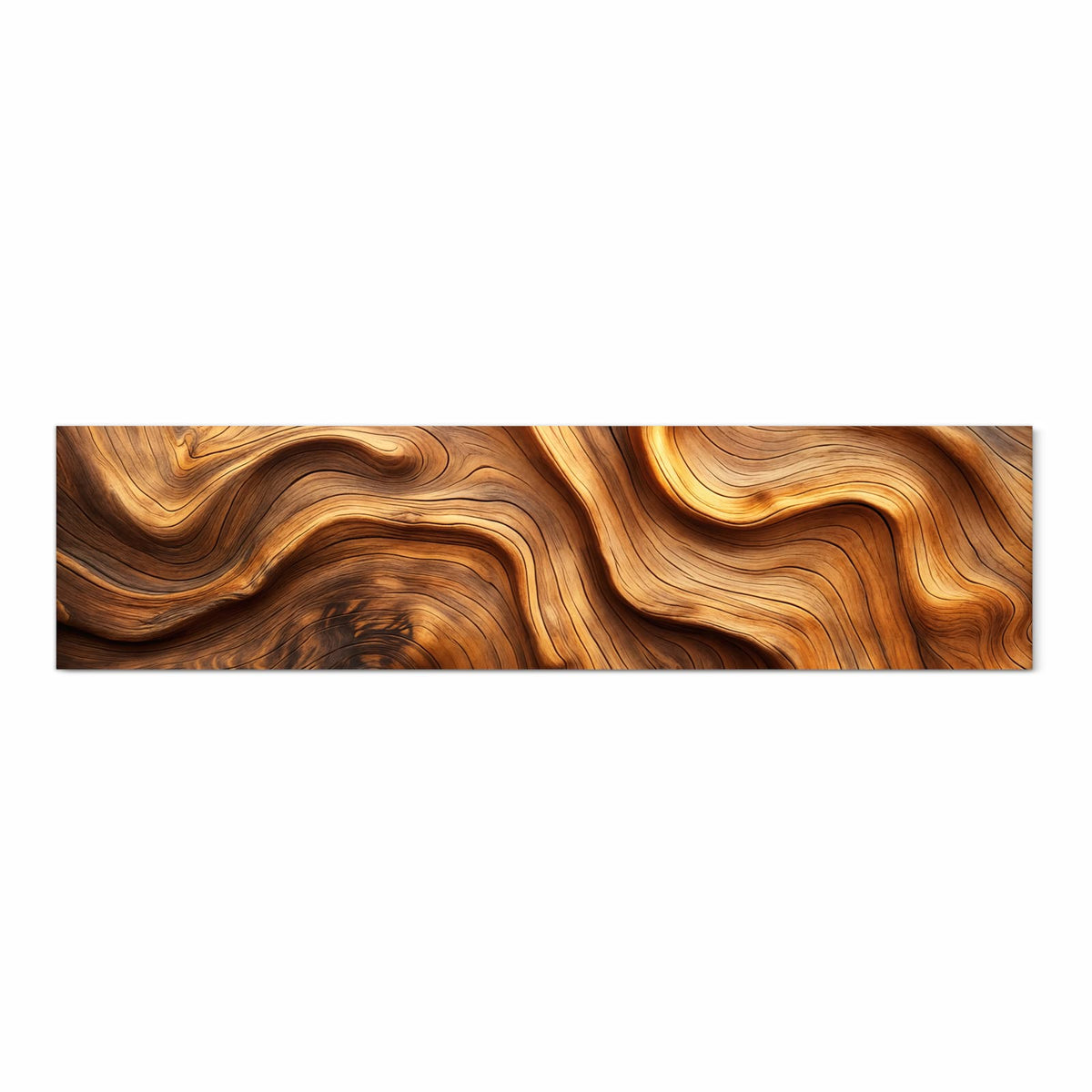 Farbbeständiger Küchenteppich mit Motiv Holzstruktur in Frontansicht