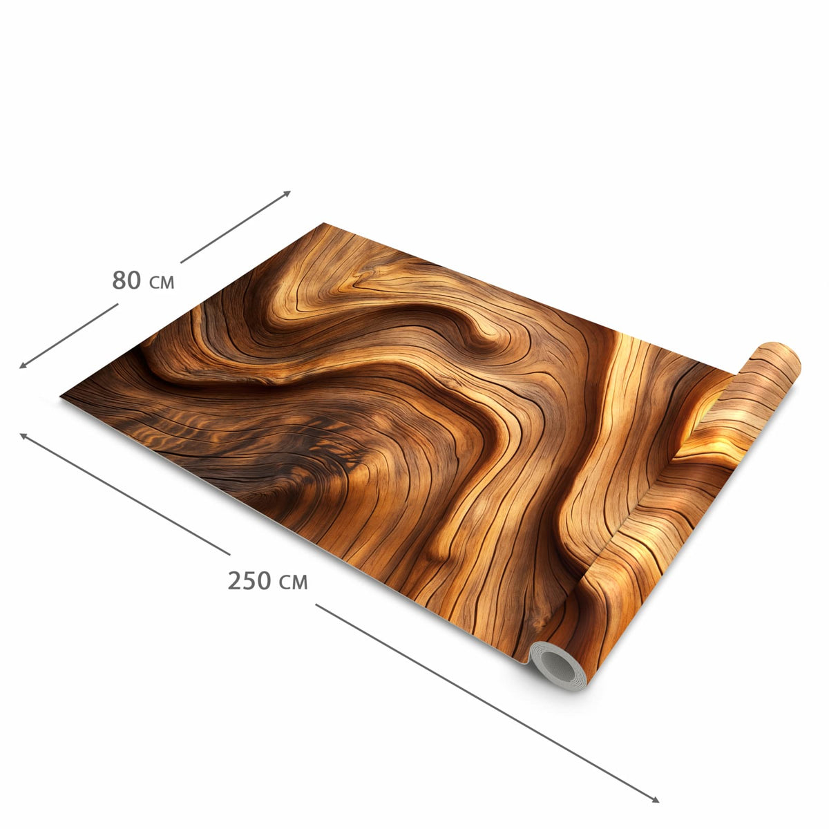 Zeitsparender Küchenteppich mit Motiv Holzstruktur in der Grösse 60x120 cm