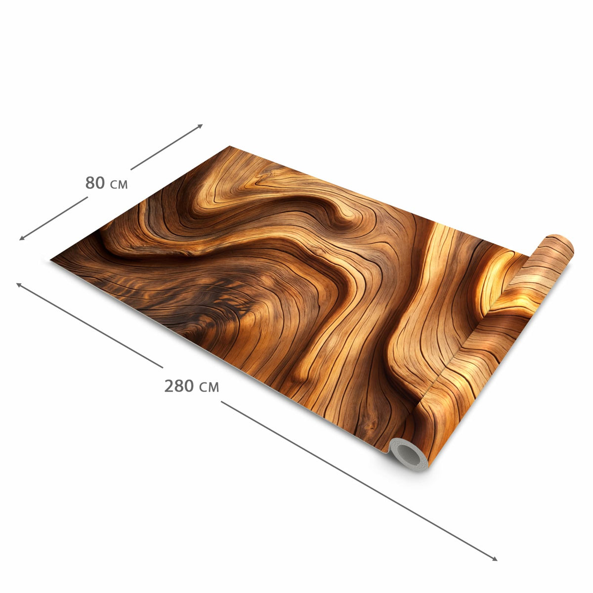 Geräuschdämpfender Küchenteppich mit Motiv Holzstruktur in der Grösse 60x120 cm