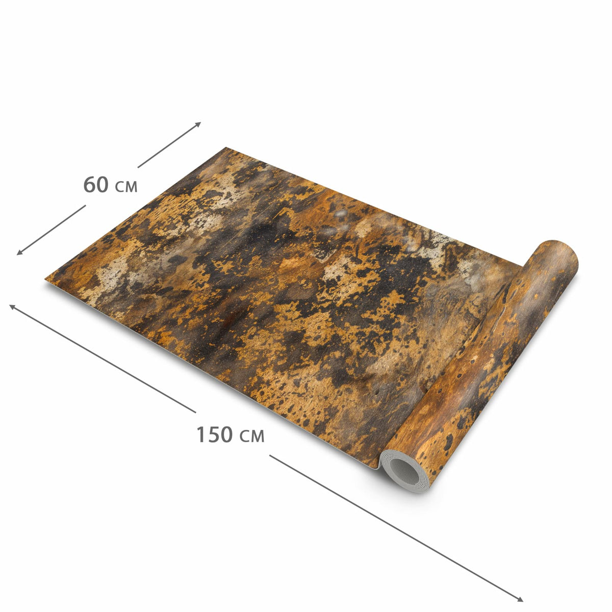 Geruchsneutraler Küchenteppich mit Motiv Rostige Textur in der Grösse 60x120 cm zum Waschen