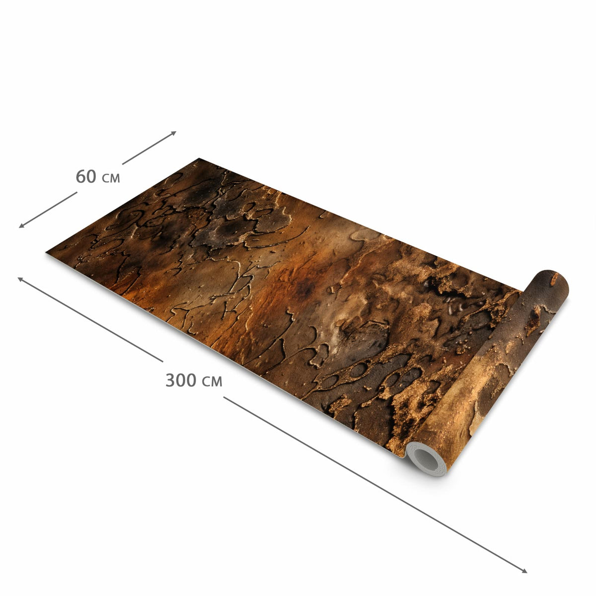 Farbbeständiger rutschfester Küchenteppich mit Motiv Abstrakte Erde in der Grösse 90x240 cm