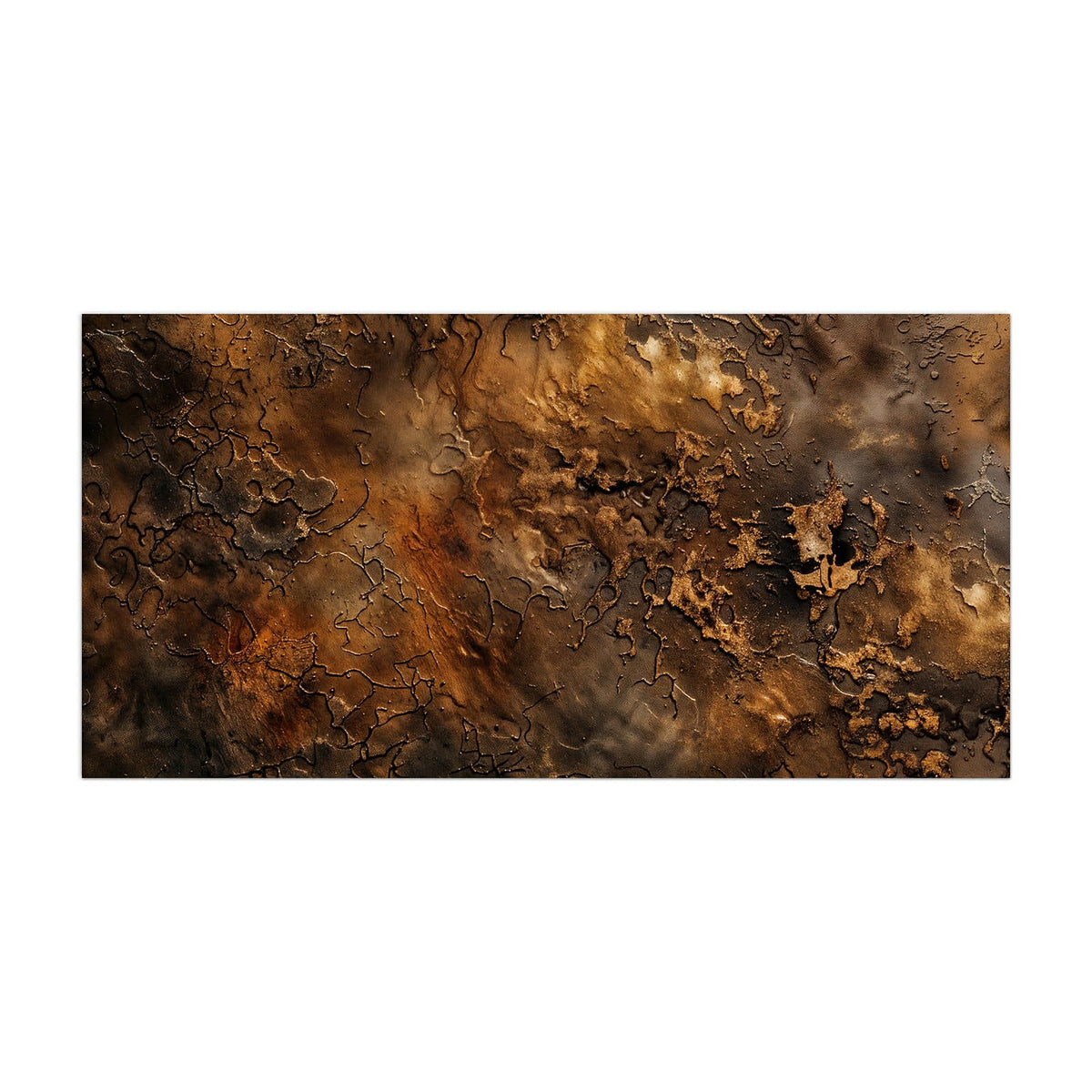 Küchenrückwand aus Glas Dunkle Bronzepatina im Hochformat, Motiv bildfüllend von vorn