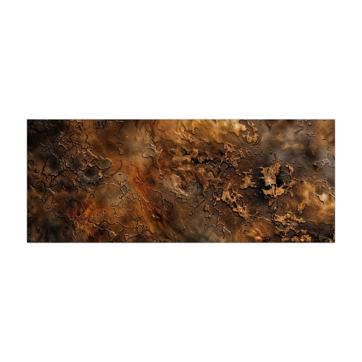 Küchenrückwand aus Glas Dunkle Bronzepatina im Hochformat, Motiv bildfüllend von vorn