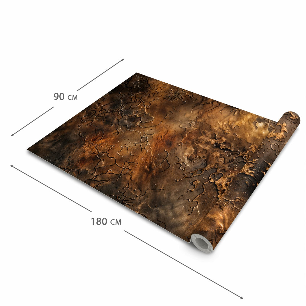 UV-beständiger rutschfester Küchenläufer mit Motiv Abstrakte Erde in der Grösse 90x240 cm