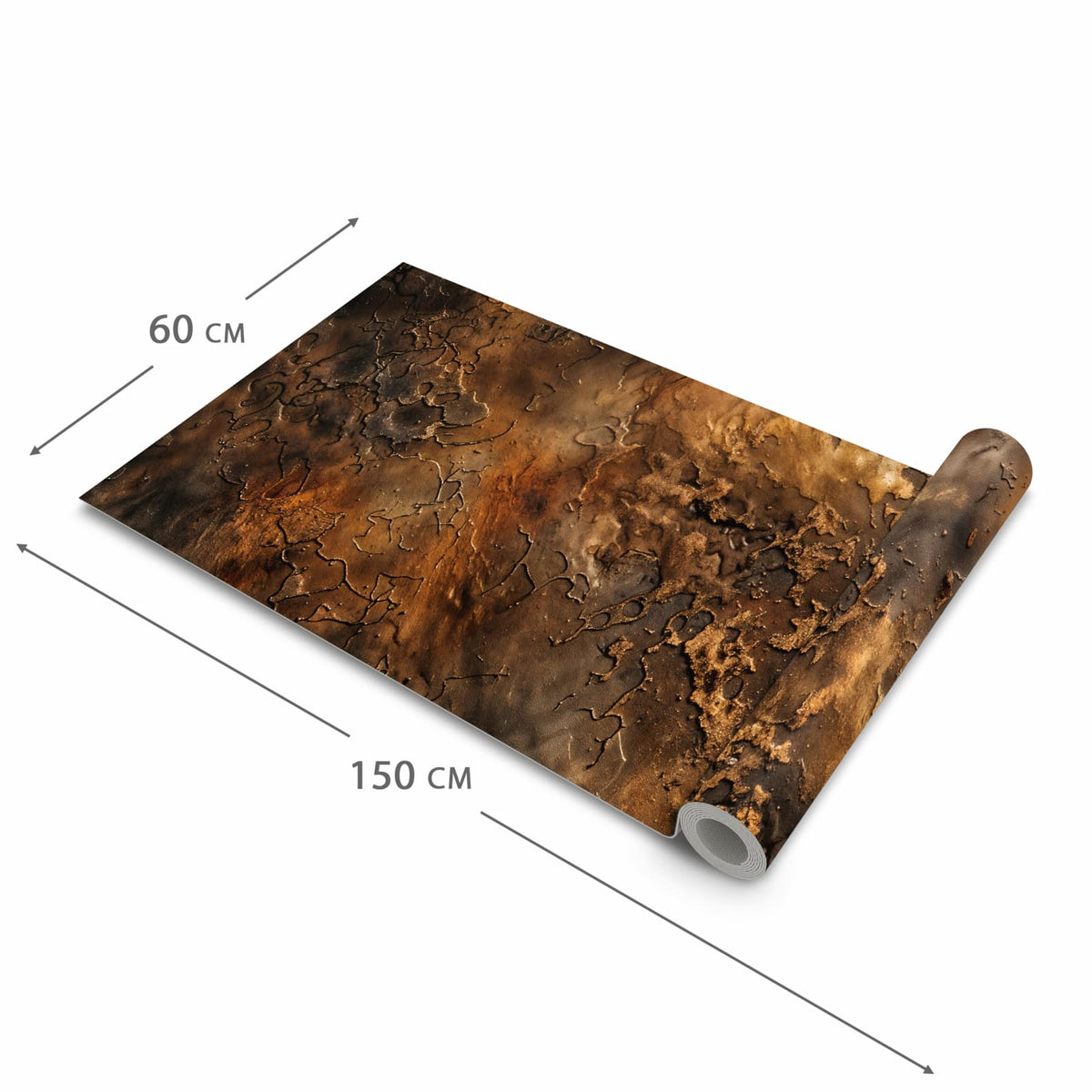 Feuchtigkeitsresistenter Küchenteppich mit Motiv Abstrakte Erde in der Größe 90x240 cm