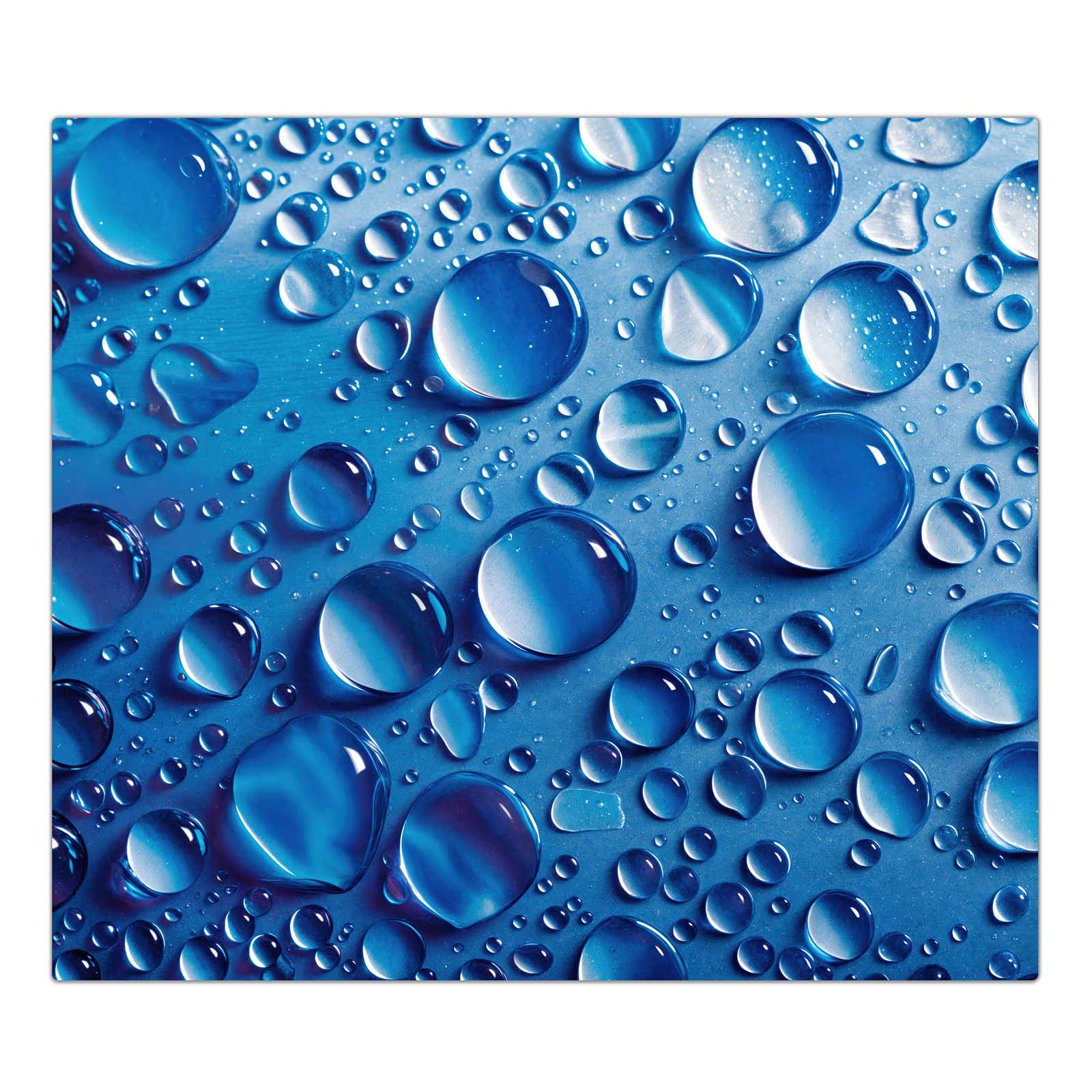 1-teilige Herdabdeckplatten mit Wassertropfen-Motiv in der Frontansicht #grösse_1-Teilig (60x52cm)