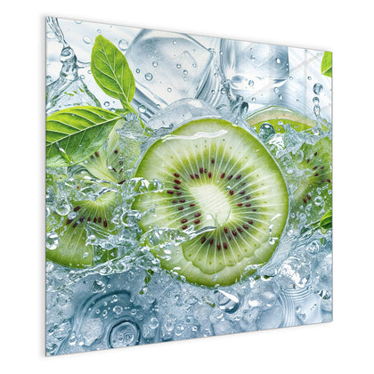 Magnettafel mit dem Motiv Kiwischeiben im Wasser