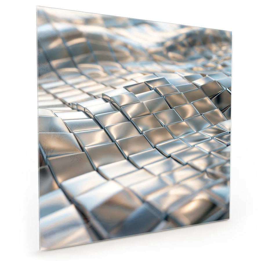 Maße Küchenrückwand Welle aus Metallfliesen aus Glas