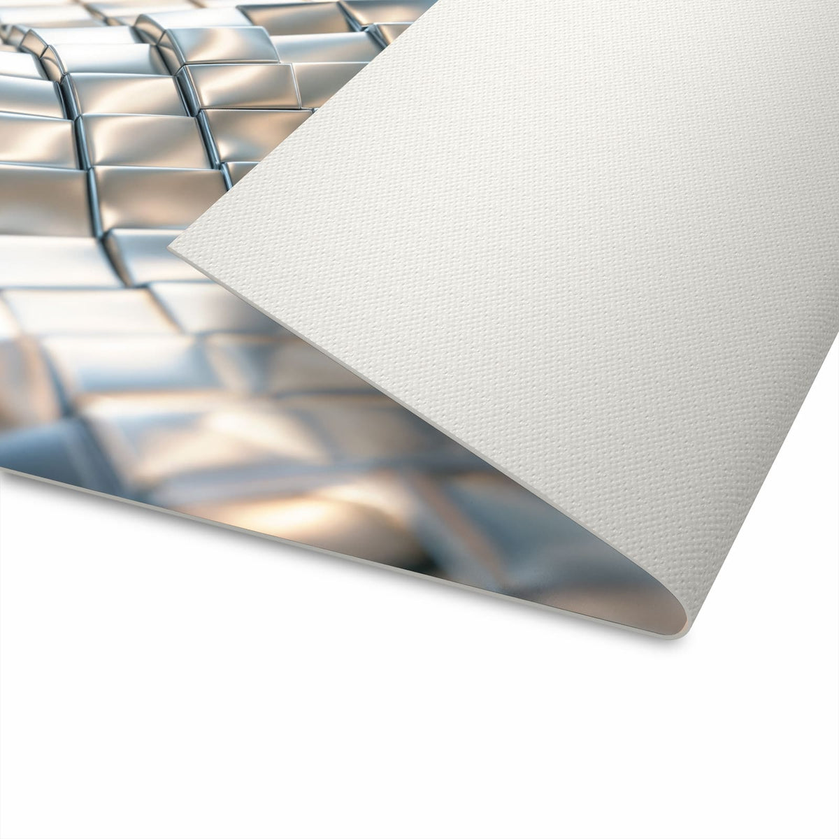 Langlebiger Teppich für Küche mit Motiv Metallische Fläche in Unterseite