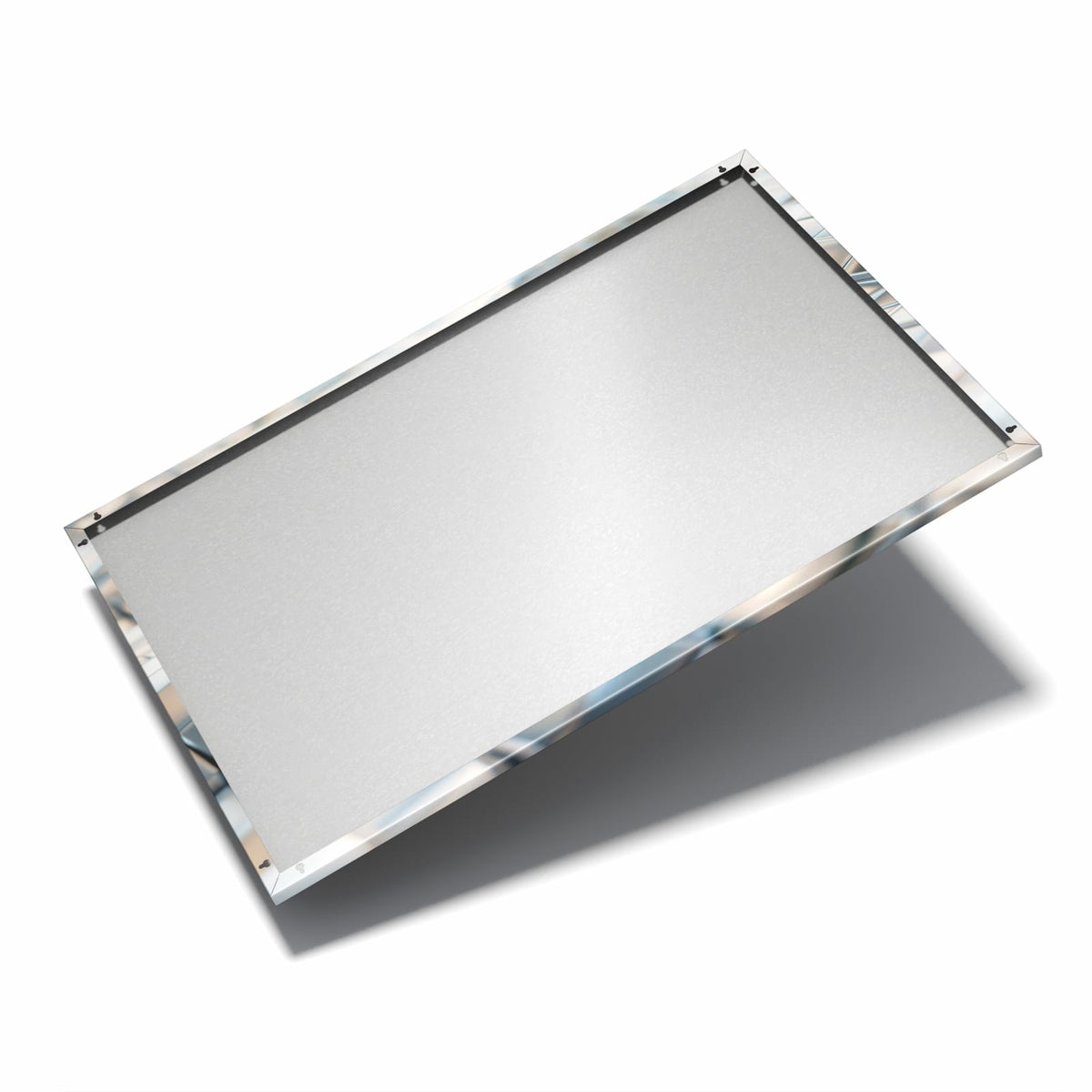 Nur 7 mm – liegt eng an der Wand – Metall Magnettafel - Welle aus Metallfliesen